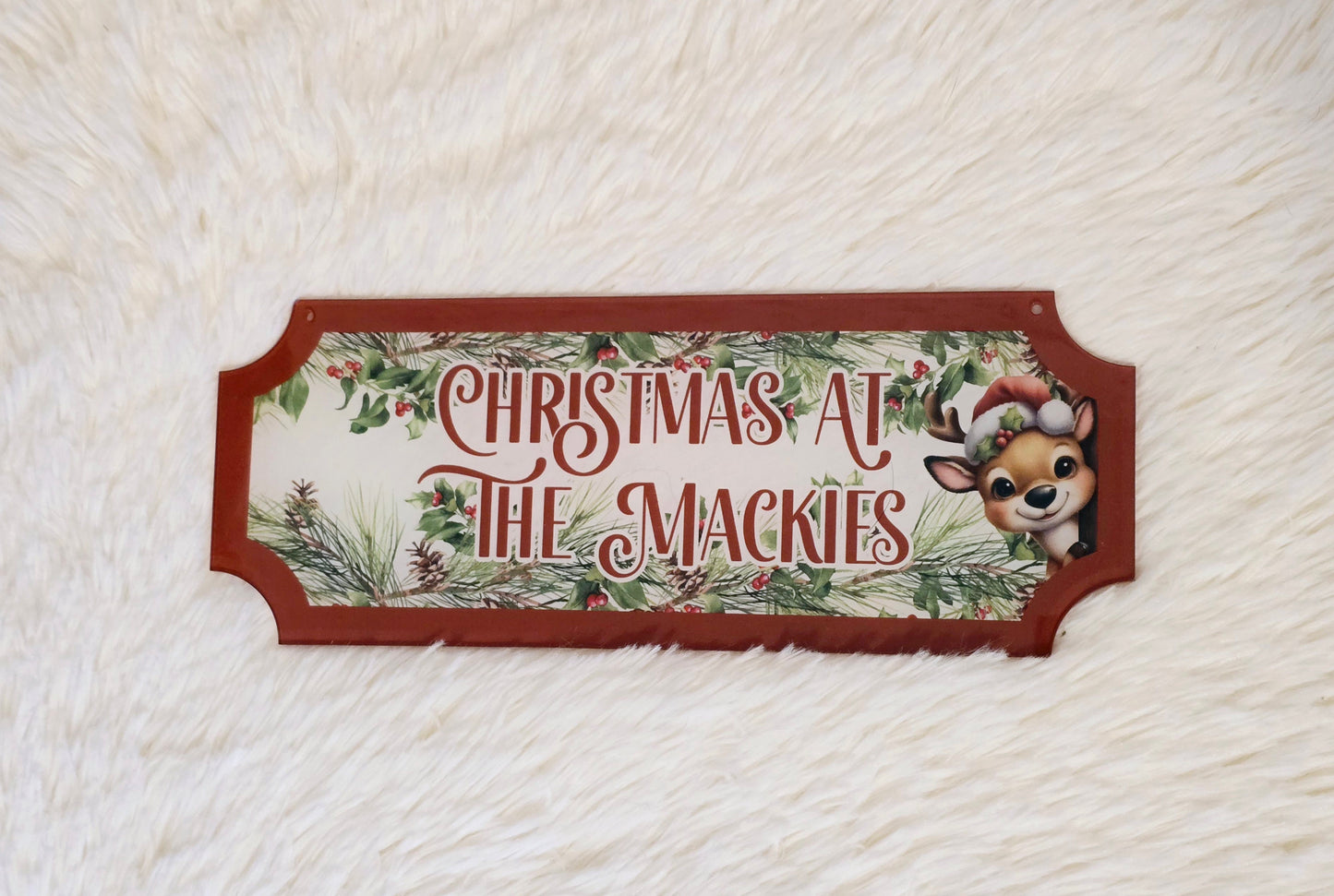 Christmas at the .... Personalised hanging sign