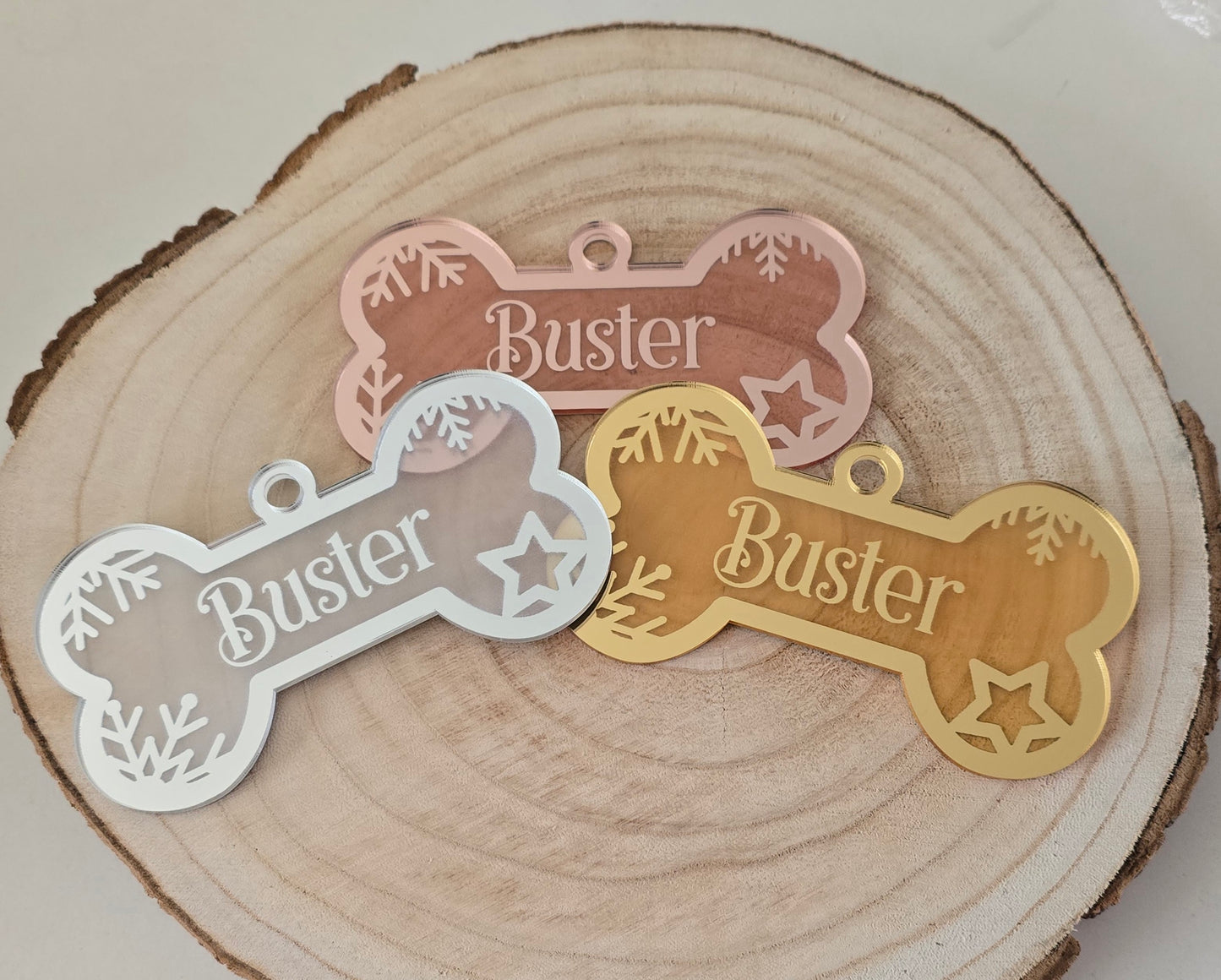 Personalised Pet Bone Shaped Bauble