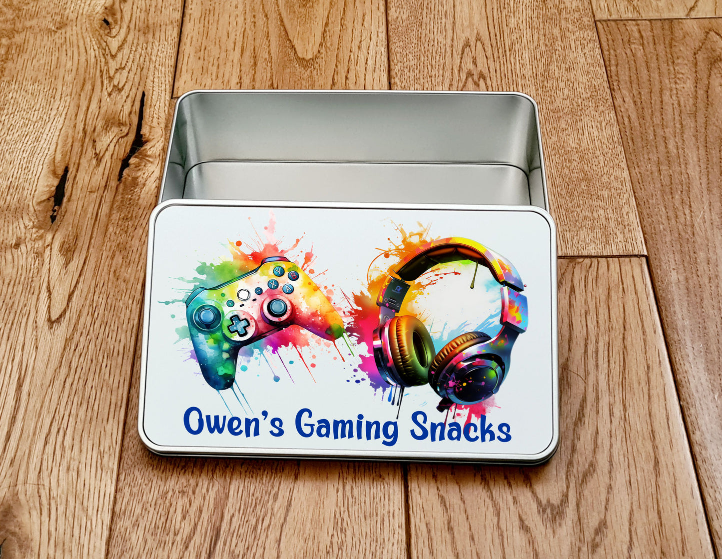 Personalised Gaming Snacks Treat Tin