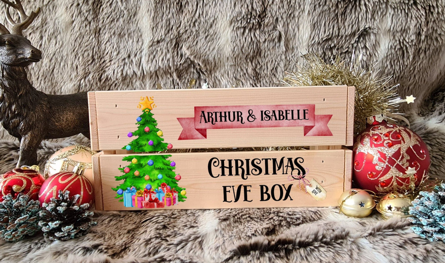 Personalised Wooden Christmas Crate