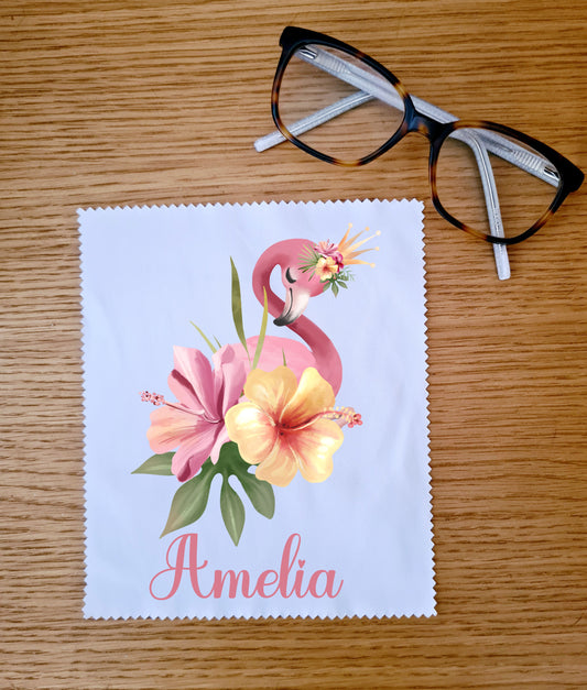 Personalised Flamingo Lens/Glasses Cloth