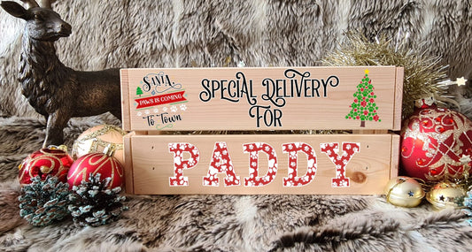 Personalised Wooden Pet Christmas Crate