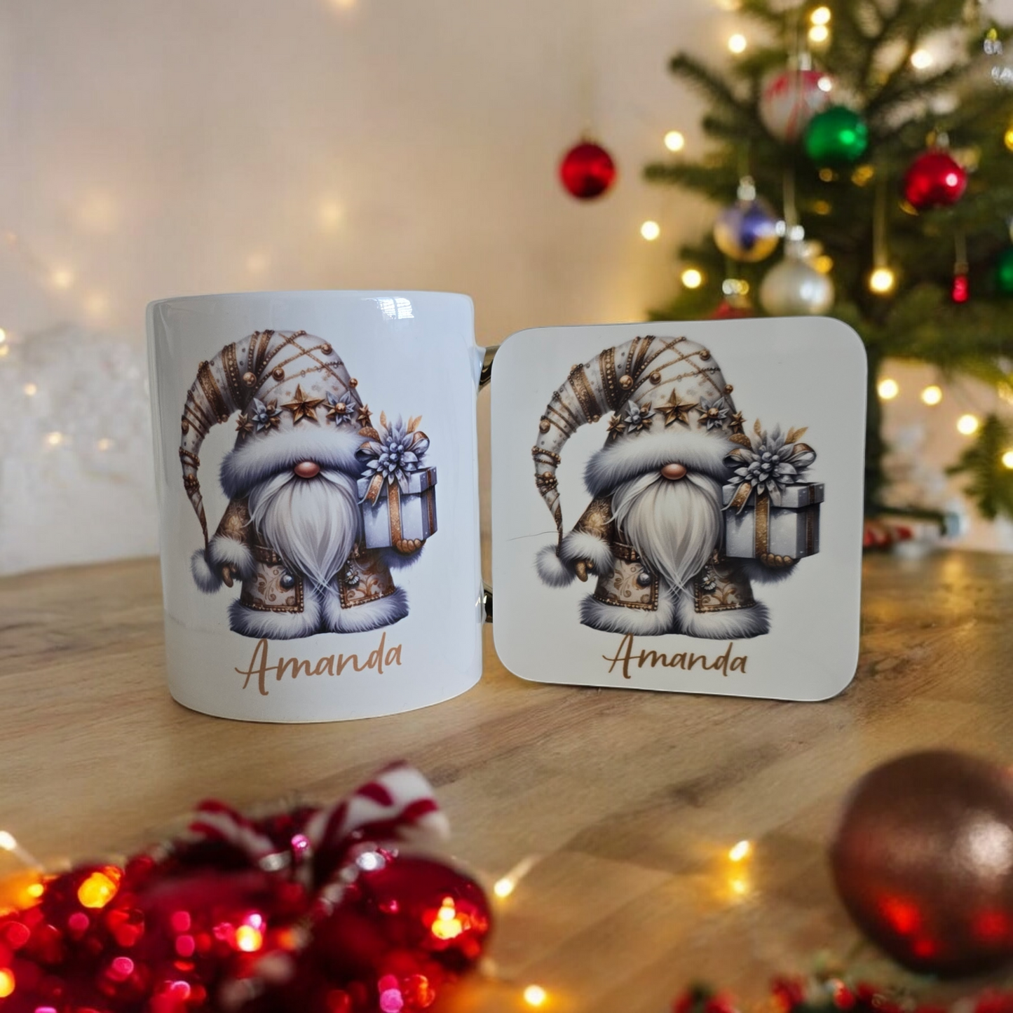 Personalised Gonk / Gnome Mug & Coaster